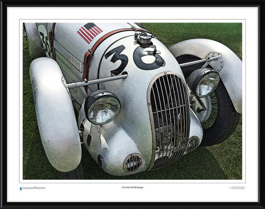 1935 MG PA/PB Midget / CPA410C / Stylized Print