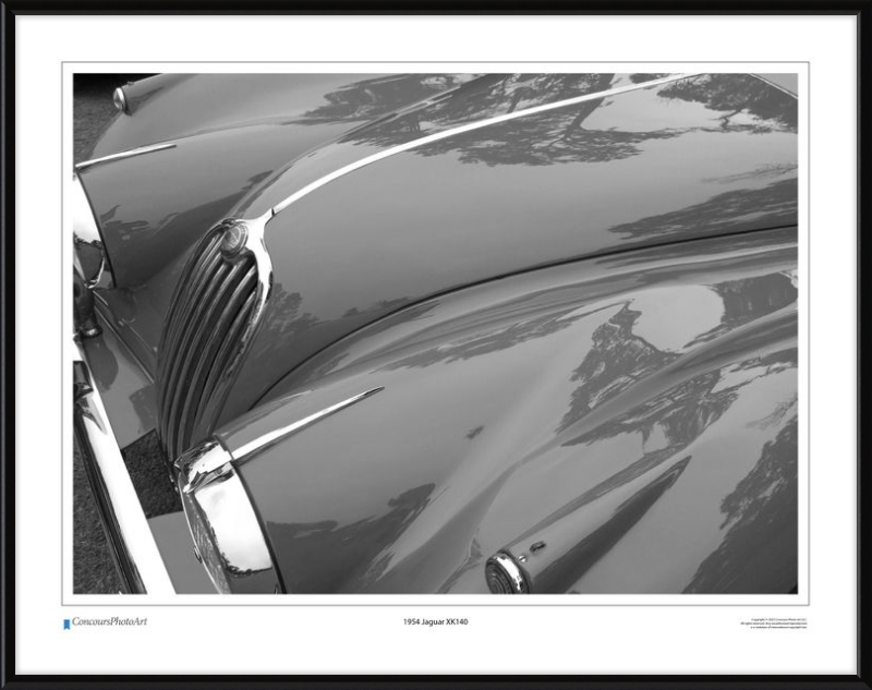 1954 Jaguar XK140 / CPA106B / Black and White