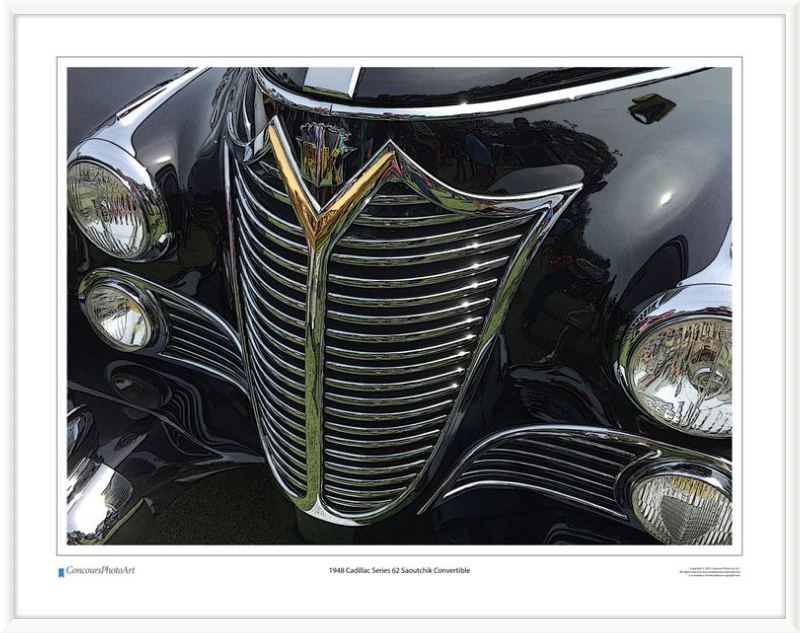 1948 Cadillac Series 62 Saoutchik Convertible / CPA302C / Stylized Image