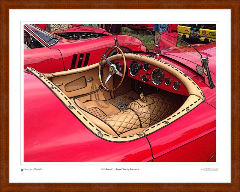1952 Ferrari 212 Export Touring Barchetta / CPA608C / Stylized Image