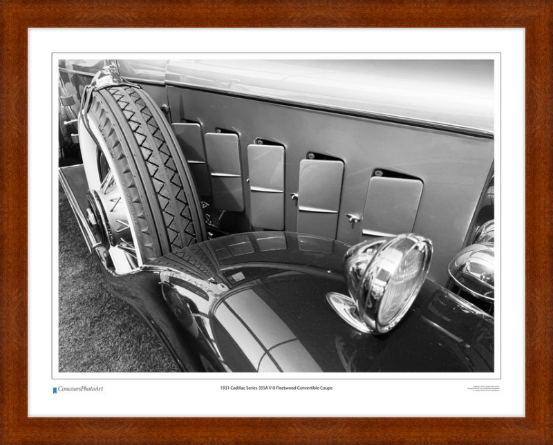 1931 Cadillac Series 355A V-8 Fleetwood Convertible Coupe / CPA323B / B&W Print