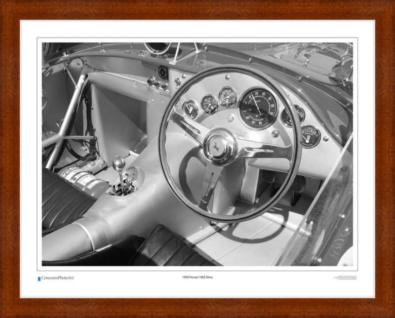 1959 Ferrari 196S Dino / CPA604B / B&W Print