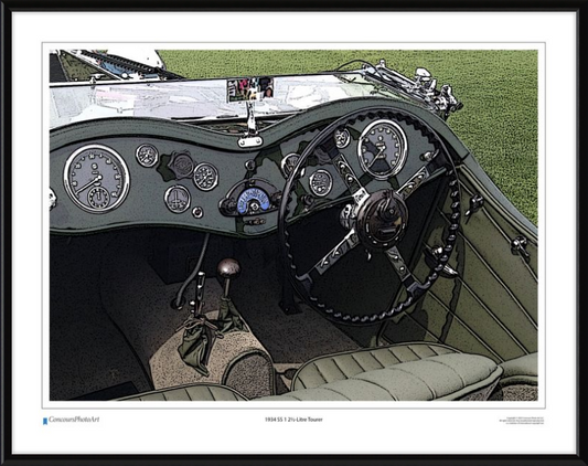 1934 SS 1 2½-Litre Tourer / CPA612C / Stylized Image