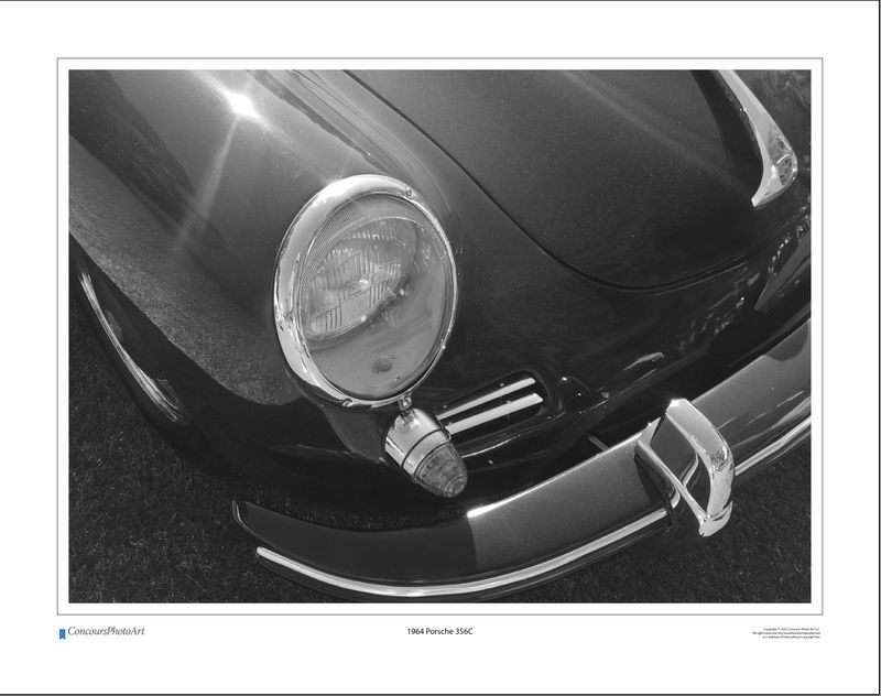 1964 Porsche 356C / CPA211B / Black and White