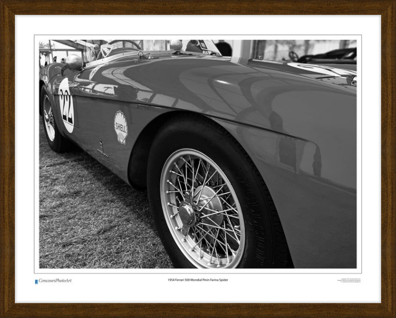 1954 Ferrari 500 Mondial Pinin Farina Spider/ CPA219B / B&W Print