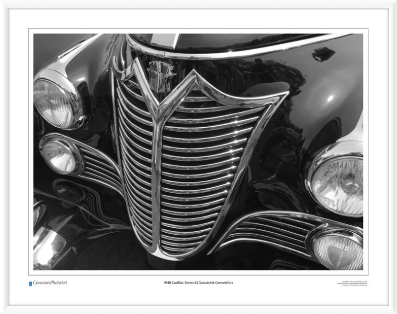 1948 Cadillac Series 62 Saoutchik Convertible / CPA302B / Black and White