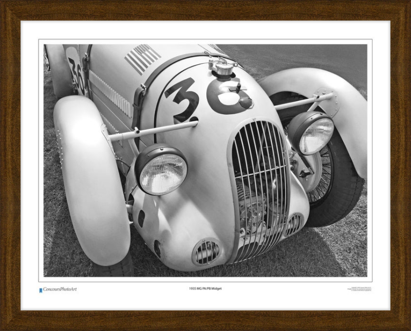 1935 MG PA/PB Midget / CPA410B / B&W Print