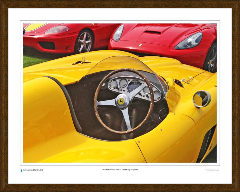 1955 Ferrari 750 Monza Spyder by Scaglietti / CPA610A / Color Print