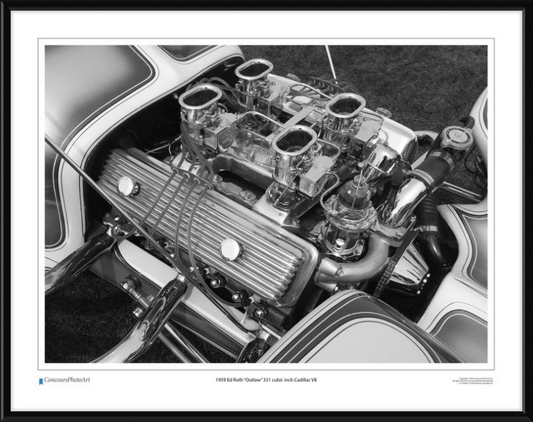 1959 Ed Roth “Outlaw” 331 cubic inch Cadillac V8 / CPA706B / Black and White