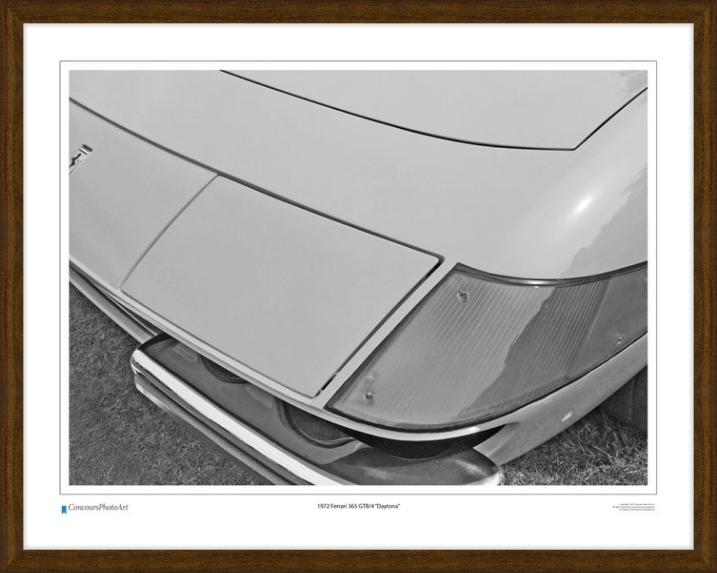 1972 Ferrari 365 GTB/4 “Daytona” / CPA205B / B&W Print
