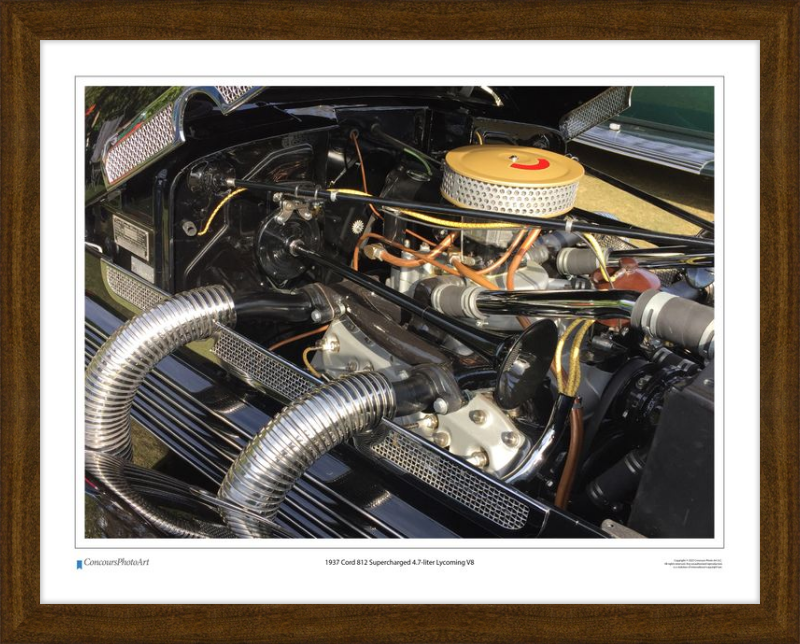 1937 Cord 812 Supercharged 4.7-liter Lycoming V8 / CPA709A / Color Print