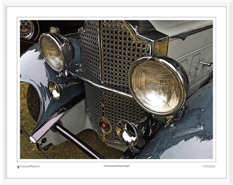 1932 Packard 903 Deluxe Eight / CPA312C / Stylized Print