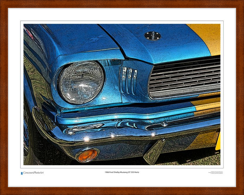 1966 Ford Shelby Mustang GT 350 Hertz / CPA319C / Stylized Print