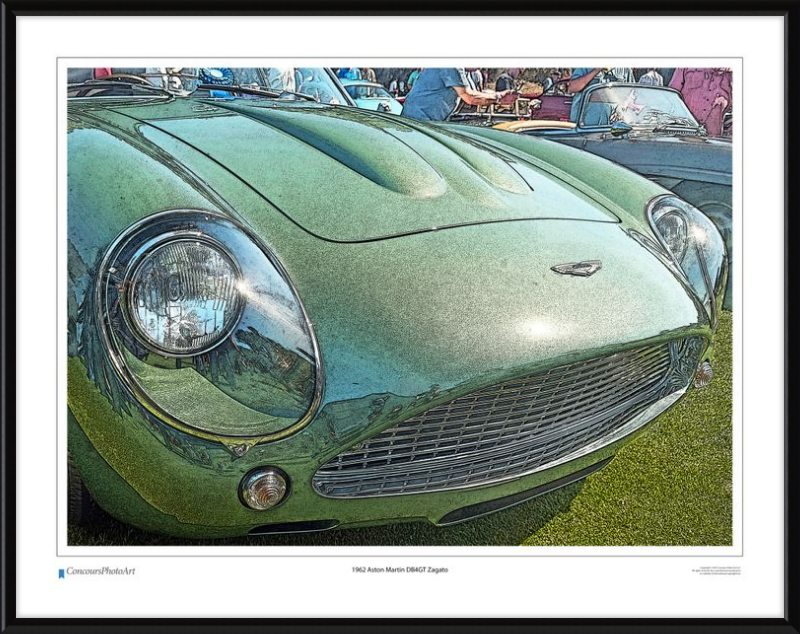 1962 Aston Martin DB4GT Zagato / CPA121C / Stylized Print