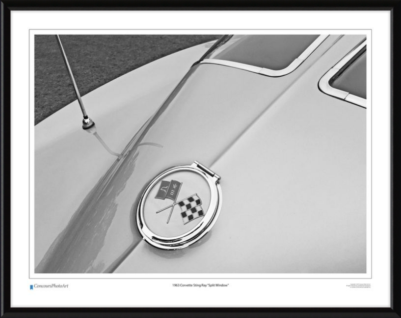 1963 Chevrolet Corvette Sting Ray "Split Window" / CPA317B / B&W Print