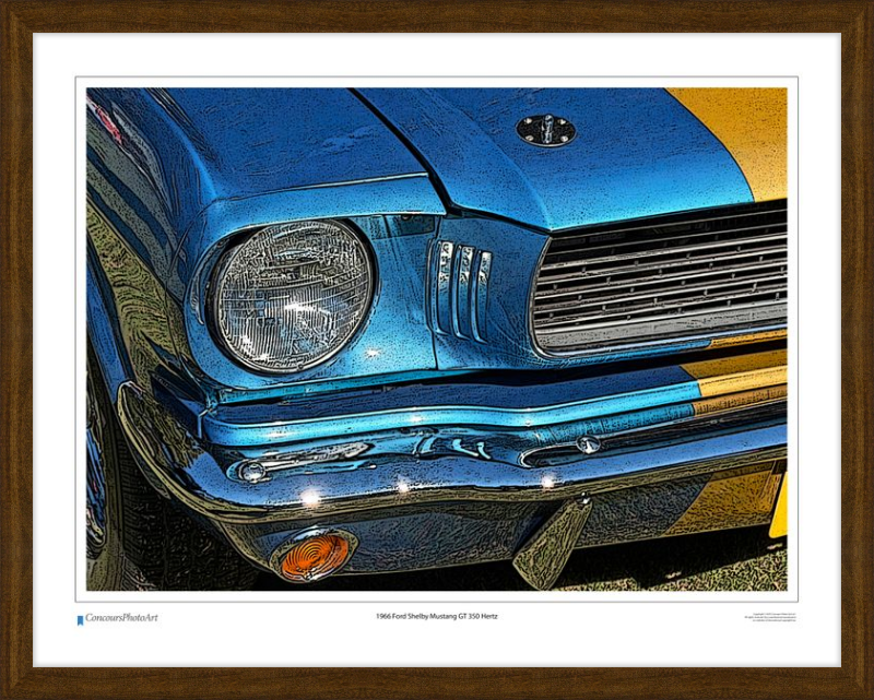 1966 Ford Shelby Mustang GT 350 Hertz / CPA319C / Stylized Print