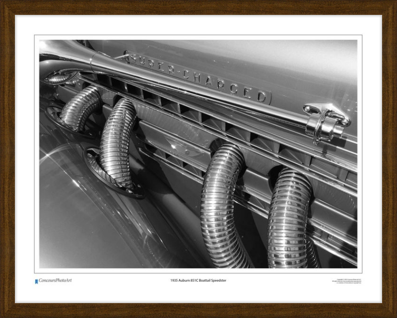 1935 Auburn 851C Boattail Speedsterr / CPA310B / Black and White