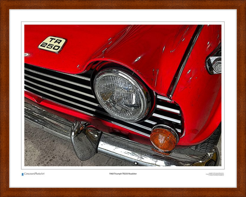 1968 Triumph TR250 Roadster / CPA111C / Stylized Image