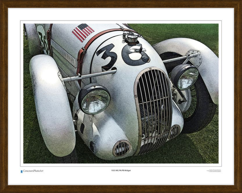 1935 MG PA/PB Midget / CPA410C / Stylized Print