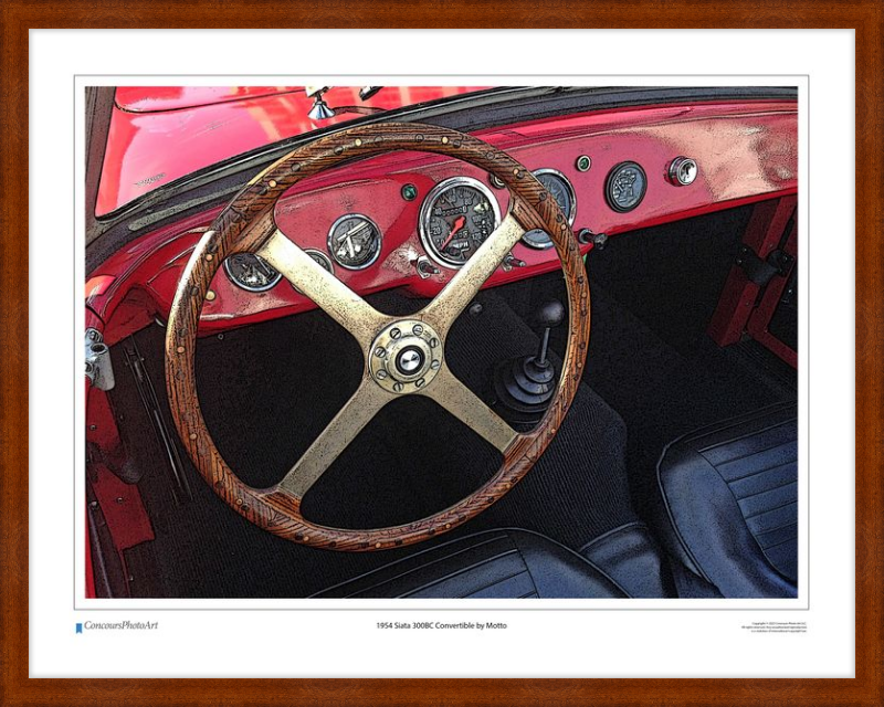 1954 Siata 300BC Convertible by Motto / CPA611C / Stylized Image