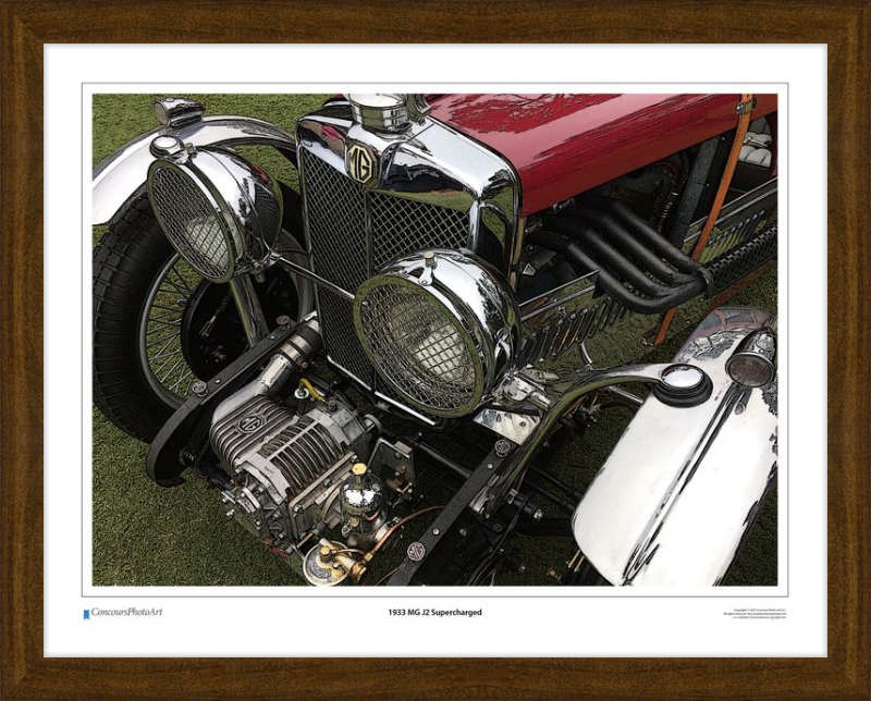 1933 MG J2 Supercharged / CPA101C / Stylized Print
