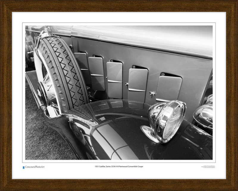 1931 Cadillac Series 355A V-8 Fleetwood Convertible Coupe / CPA323B / B&W Print