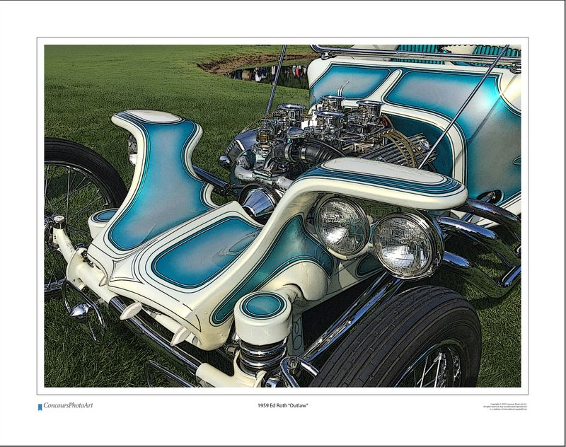 1959 Ed Roth "Outlaw" / CPA509C / Stylized Image