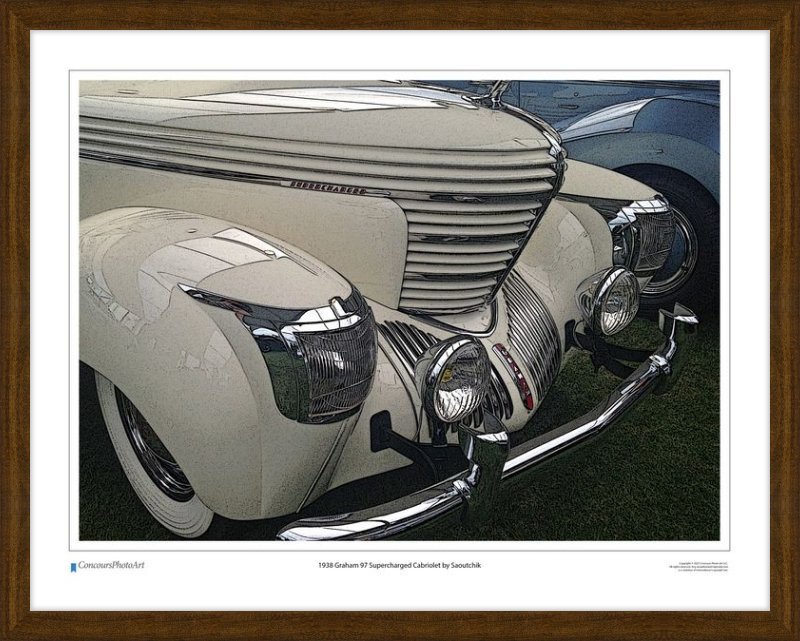 1938 Graham 97 Supercharged Cabriolet by Saoutchik / CPA307C / Stylized Image