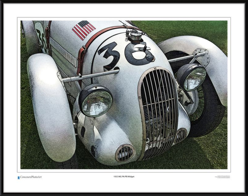 1935 MG PA/PB Midget / CPA410C / Stylized Print