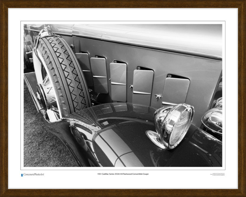 1931 Cadillac Series 355A V-8 Fleetwood Convertible Coupe / CPA323B / B&W Print