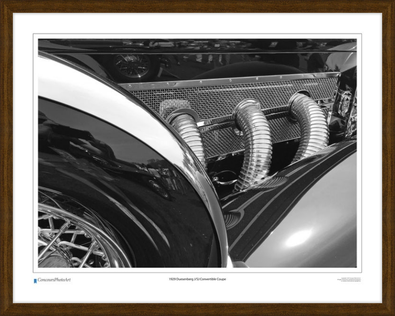 1929 Duesenberg J/SJ Convertible Coupe / CPA314B / B&W Print
