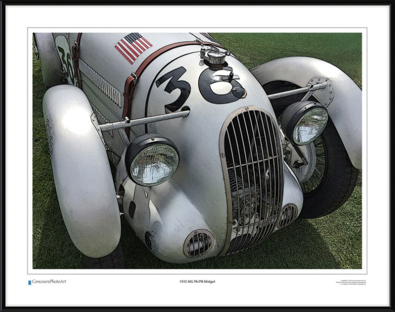 1935 MG PA/PB Midget / CPA410C / Stylized Image