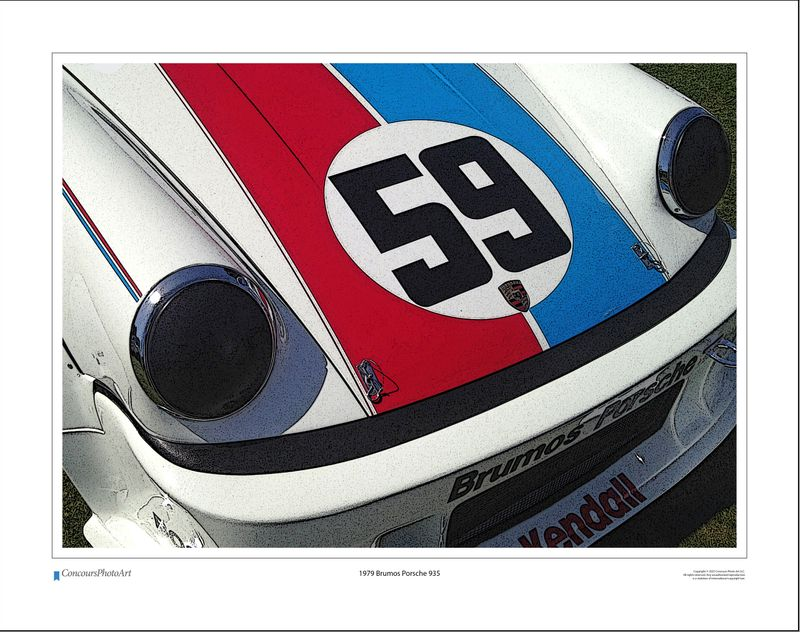 1979 Brumos Porsche 935 / CPA401C / Stylized Image