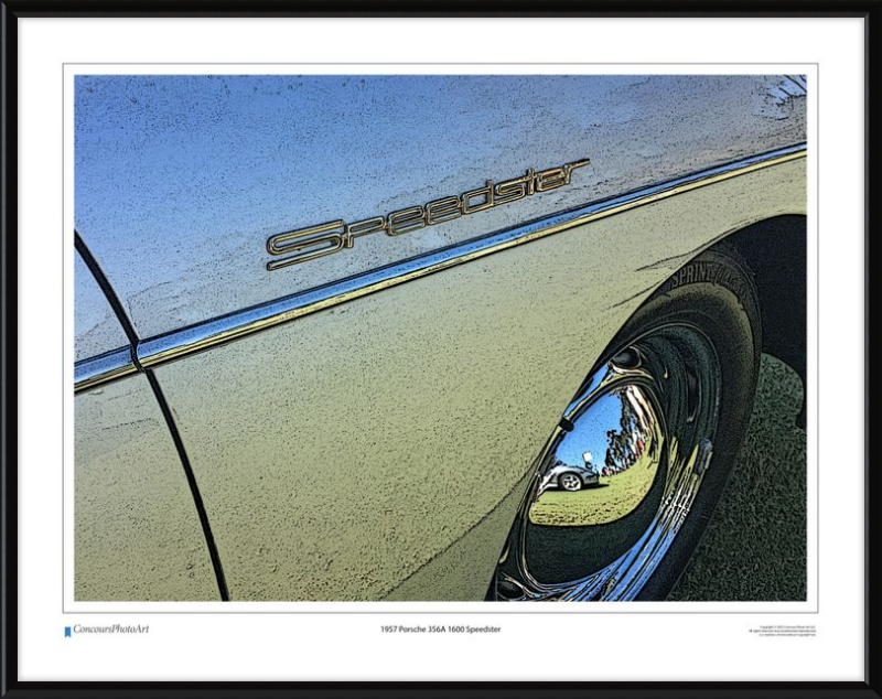 1957 Porsche 356A 1600 Speedster / CPA210C / Stylized Image
