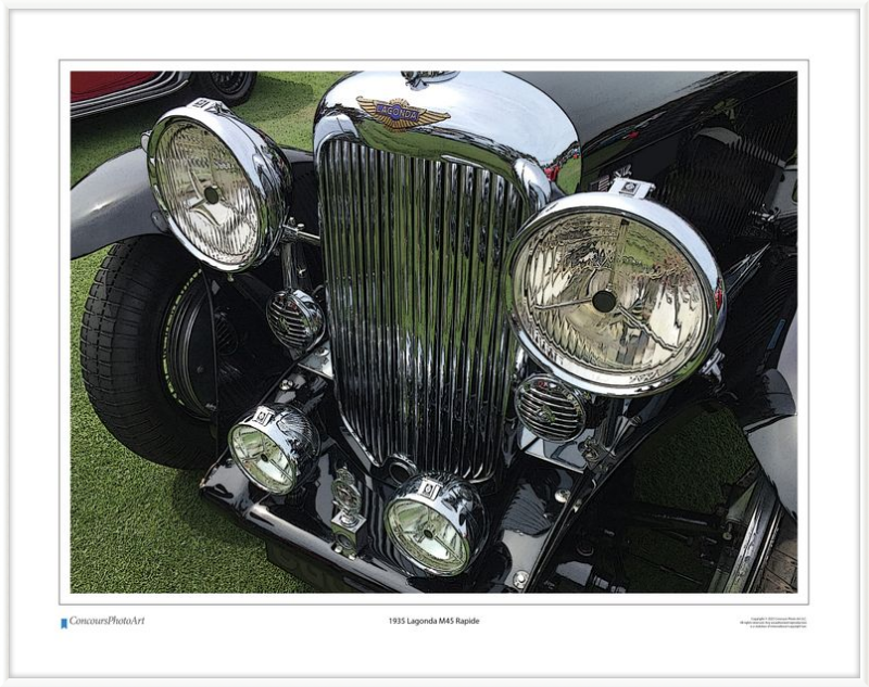 1935 Lagonda M45 Rapide / CPA104C / Stylized Image