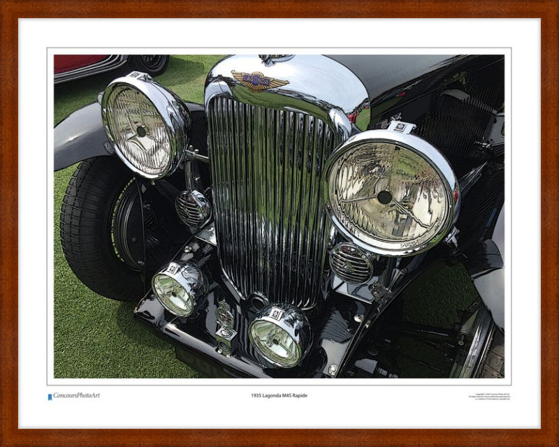1935 Lagonda M45 Rapide / CPA104C / Stylized Image