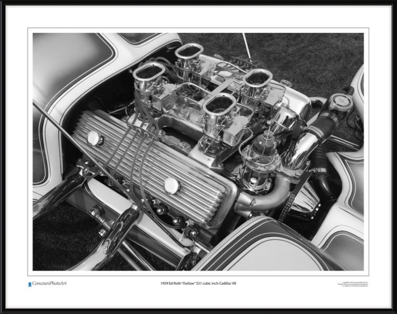 1959 Ed Roth “Outlaw” 331 cubic inch Cadillac V8 / CPA706B / Black and White
