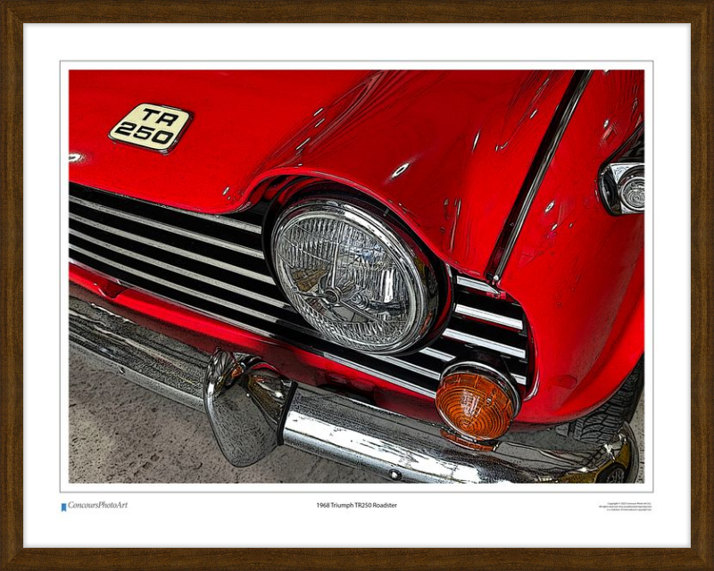 1968 Triumph TR250 Roadster / CPA111C / Stylized Image