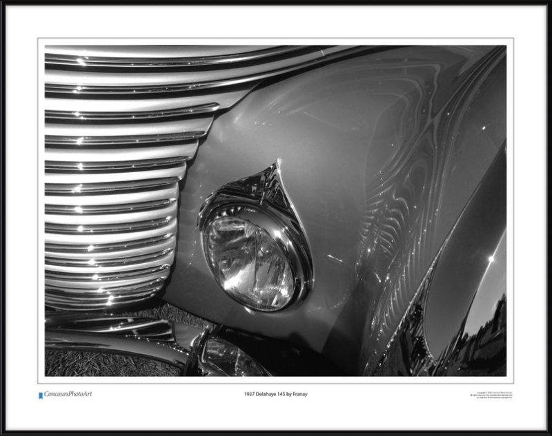 1937 Delahaye 145 by Franay / CPA204B / Black and White
