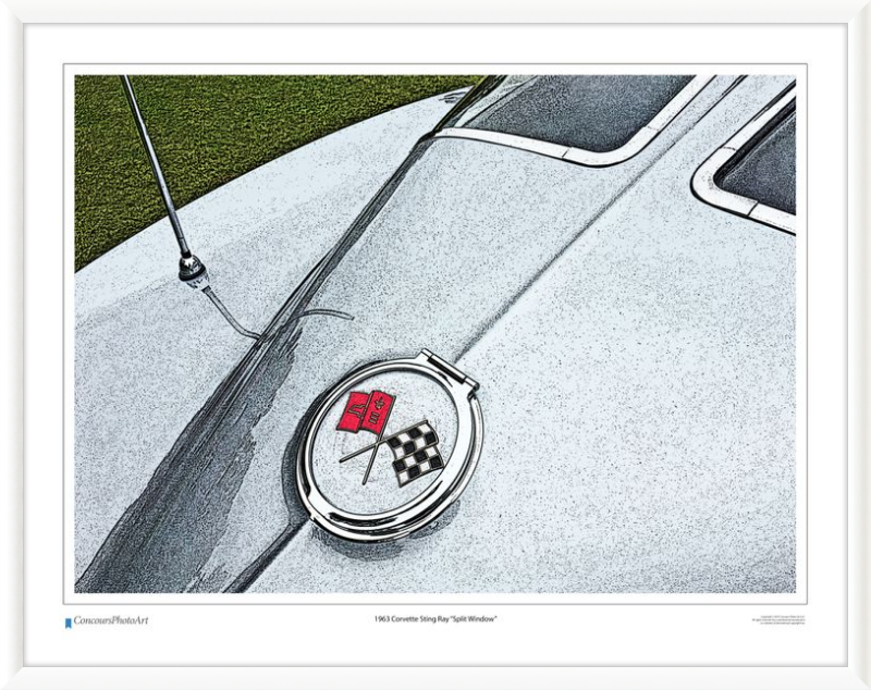 1963 Chevrolet Corvette Sting Ray "Split Window" / CPA317C / Stylized Print