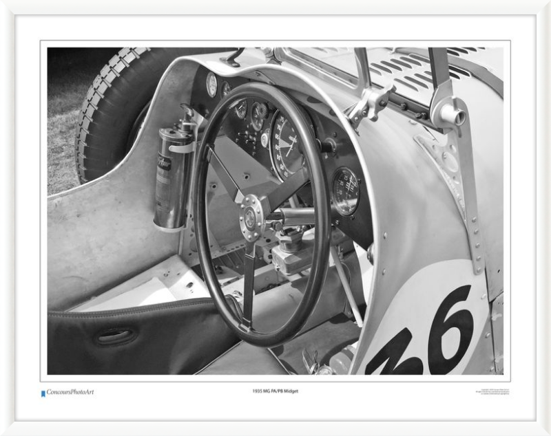 1935 MG PA/PB Midget / CPA607B / B&W Print