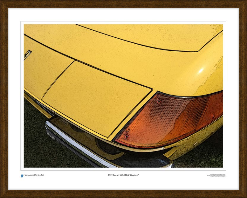 1972 Ferrari 365 GTB/4 “Daytona” / CPA205C / Stylized Image