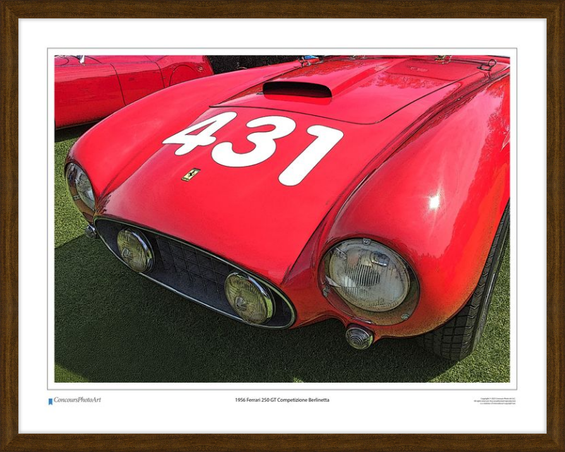 1956 Ferrari 250 GT Competizione Berlinetta / CPA4208C / Stylized Image