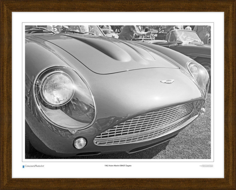 1962 Aston Martin DB4GT Zagato / CPA121B / B&W Print