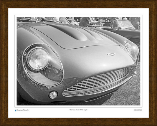 1962 Aston Martin DB4GT Zagato / CPA121B / B&W Print
