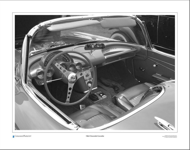 1962 Chevrolet Corvette / CPA609B / Black and White