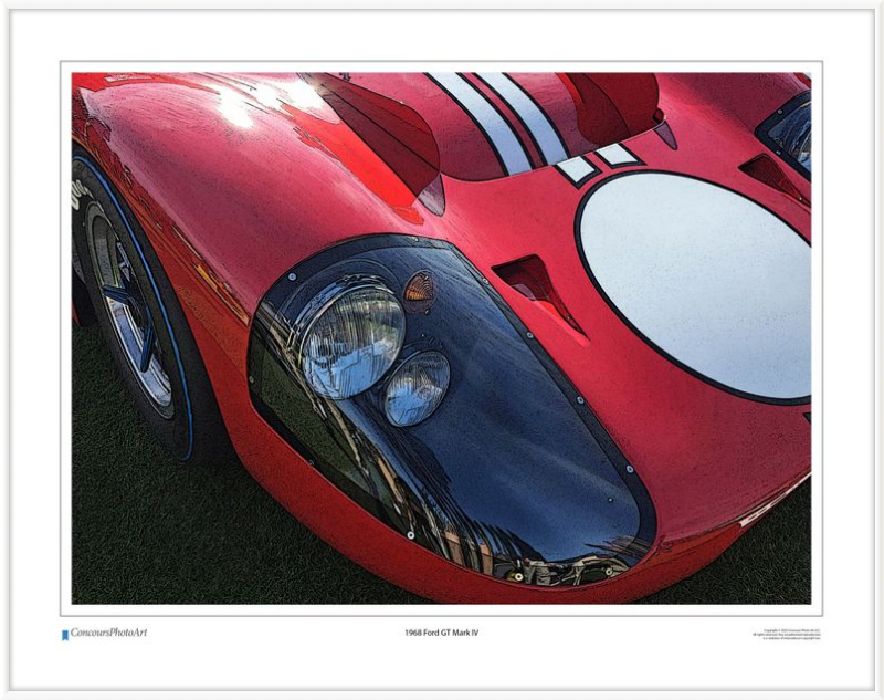 1968 Ford GT Mark IV / CPA406C / Stylized Image