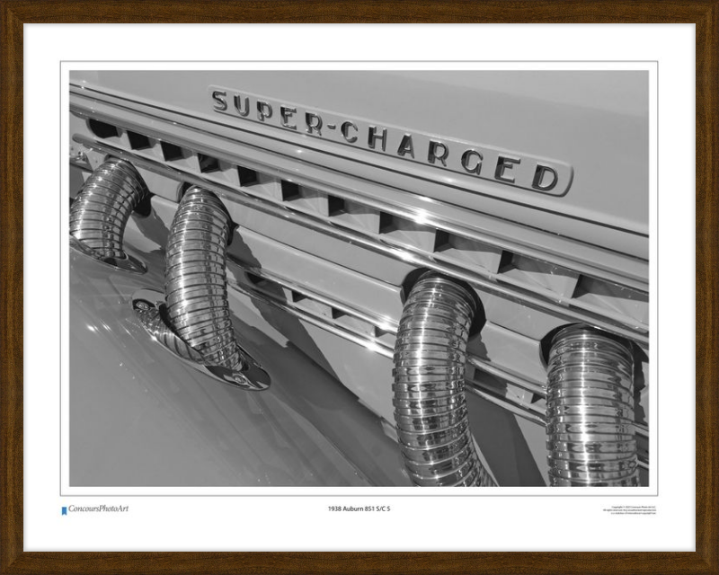 1938 Auburn 851 S/C 5 / CPA306B / Black and White