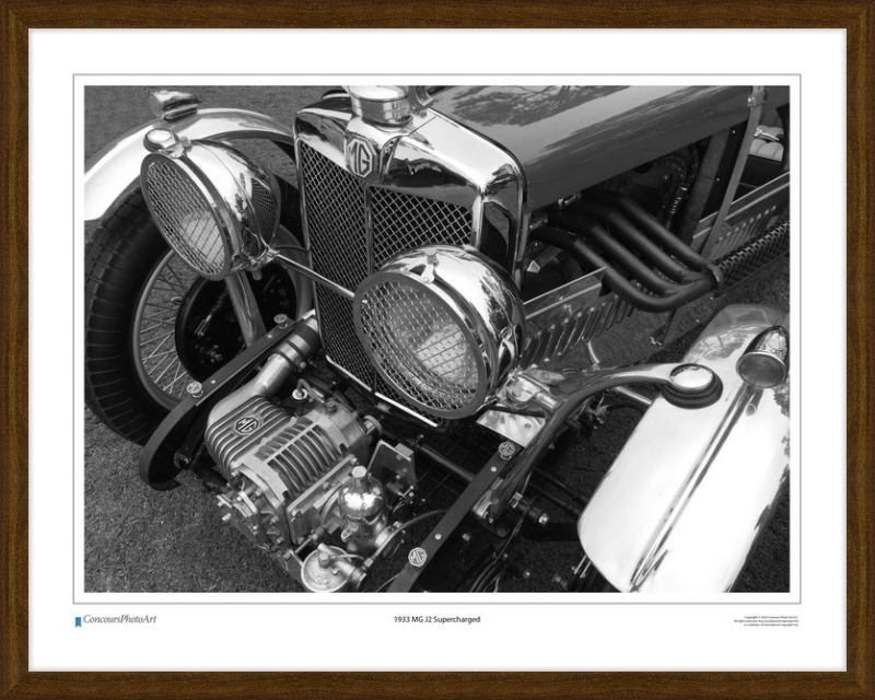 1933 MG J2 Supercharged / CPA101B / Black and White