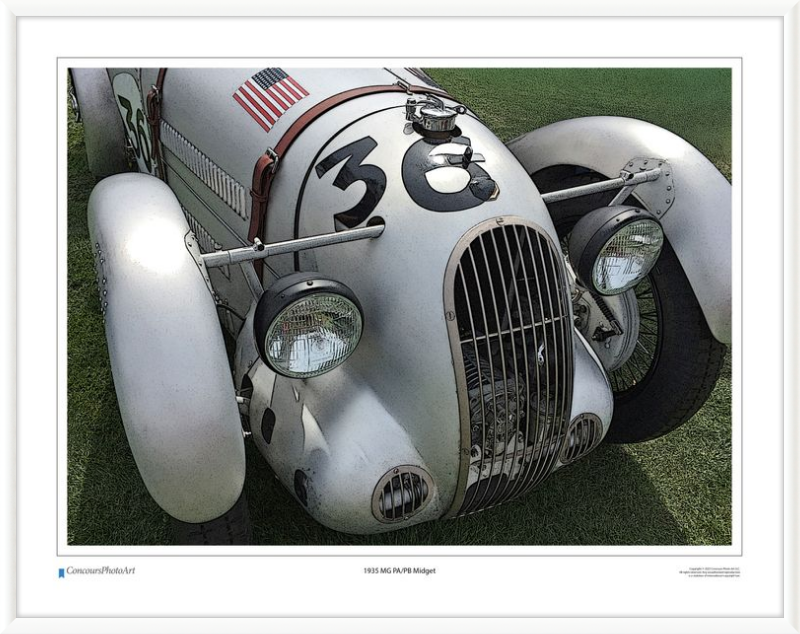 1935 MG PA/PB Midget / CPA410C / Stylized Image